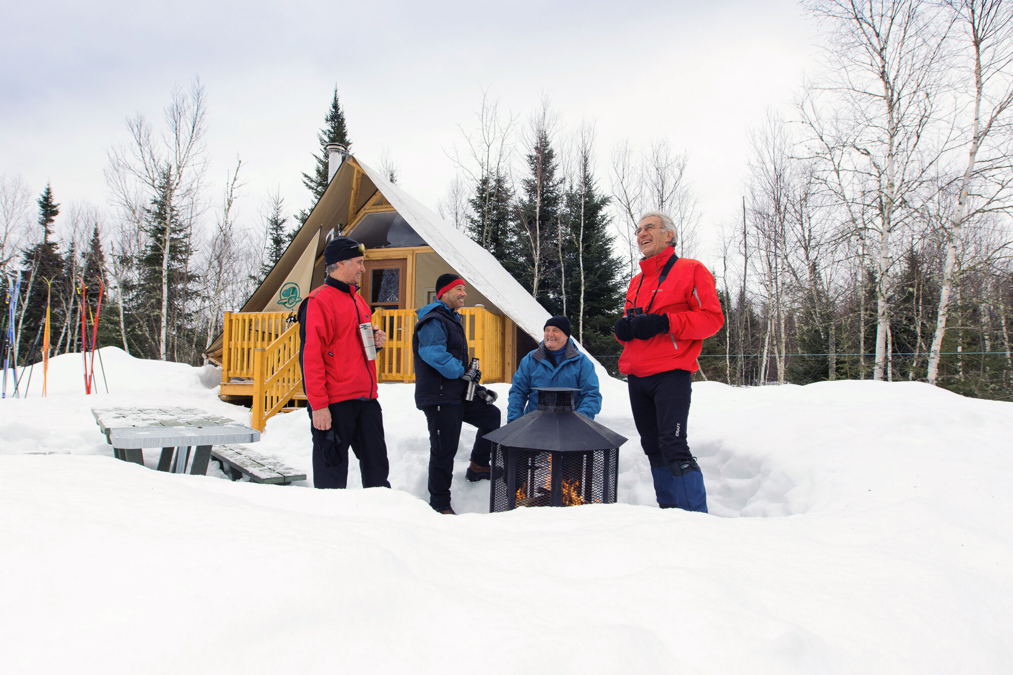 Camping d'hiver en tente OTENTik au Parc national de la Mauricie