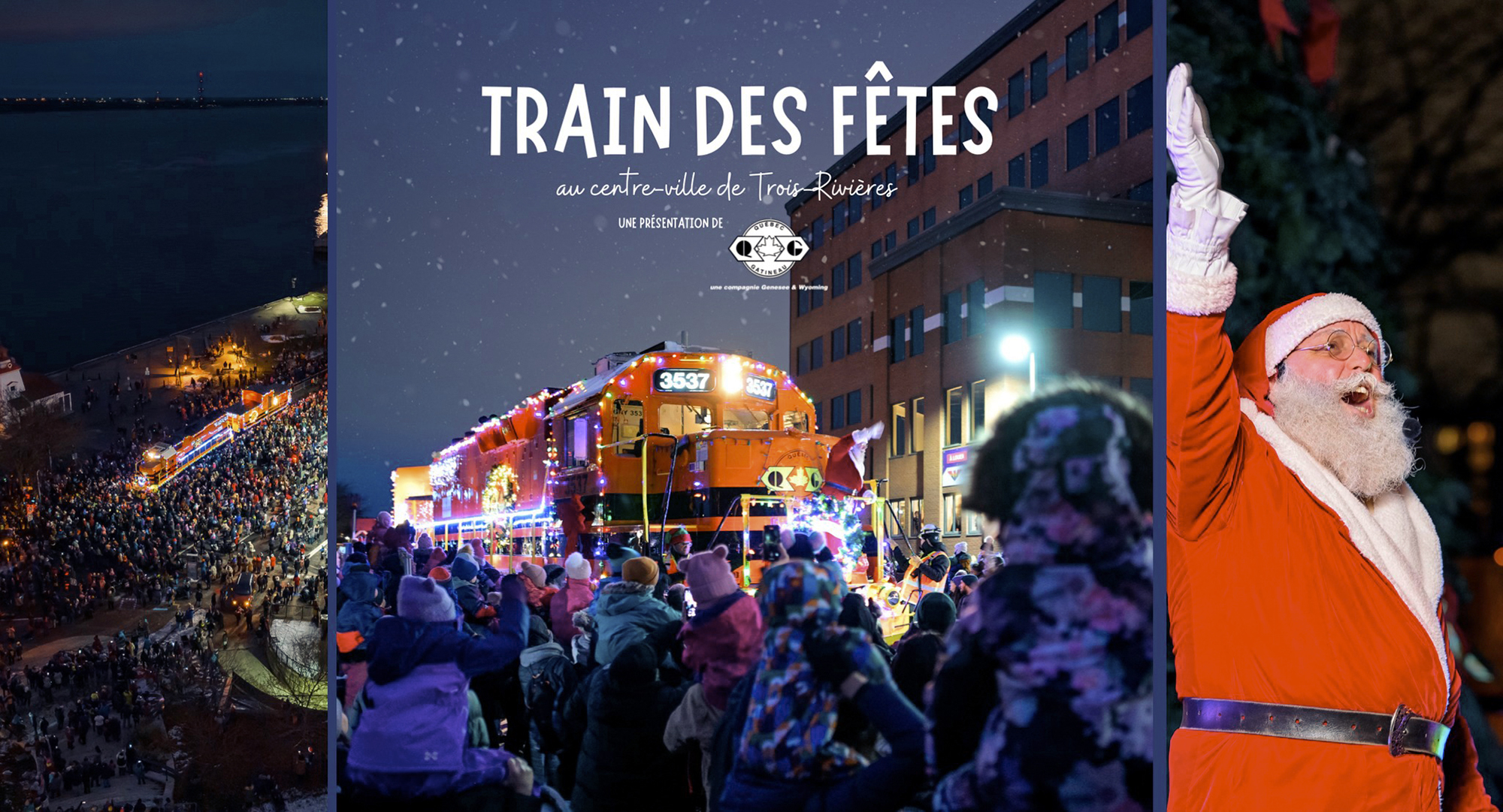 Train des fêtes au centre-ville de Trois-Rivières